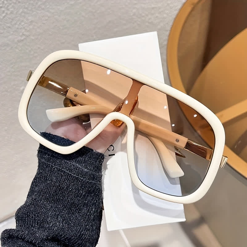 Spykay™ SG60952 Flat Top Double Bridges Oversized Trendy Aviator Sunglasses