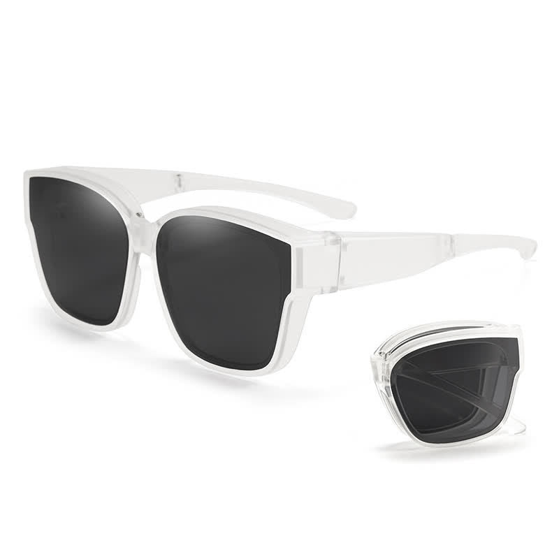 Spykay™ SG60955 Fit Over Glasses Square Frame Foldable Polarized Sunglasses for Women Men