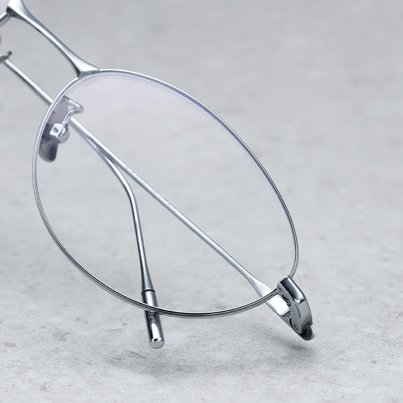 Spykay™ EG26694 Lightweight Titanium Oval Frame Anti-blue Light Glasses