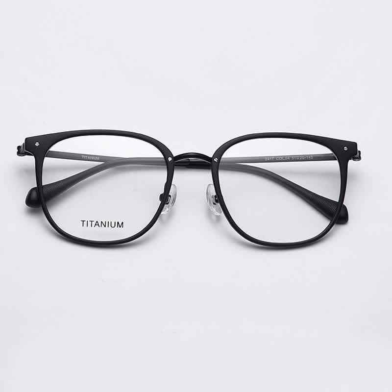 Spykay™ EG26728 Square Titanium Frame Anti-blue Light Glasses