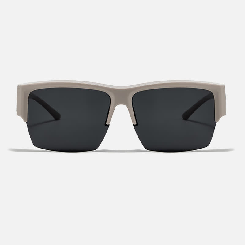 Spykay™ SG60954 Semi-Rimless Polarized Square Driving Sunglasses Fit Over Glasses for Women Men