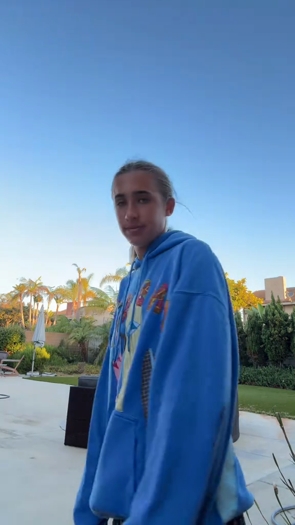 Embroidered and Patched Blue Hoodie