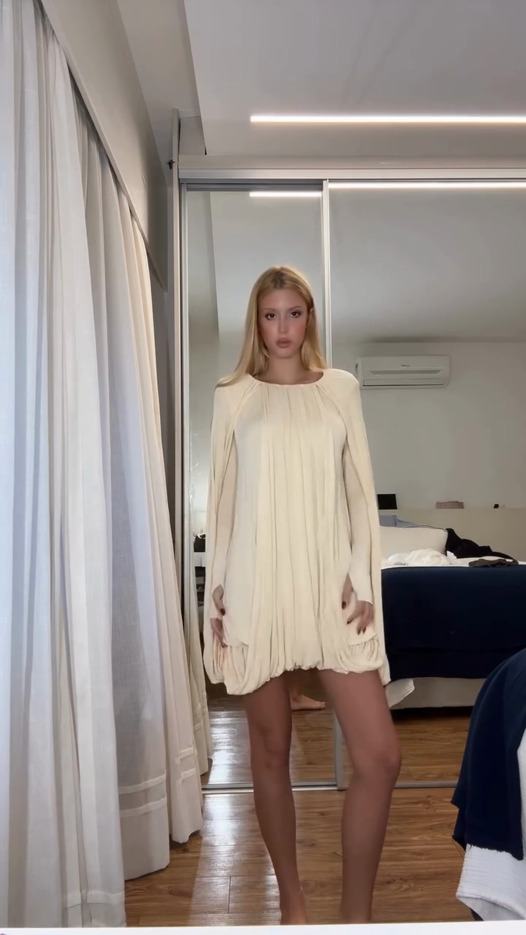 Creamy White Oversized Swing Dress