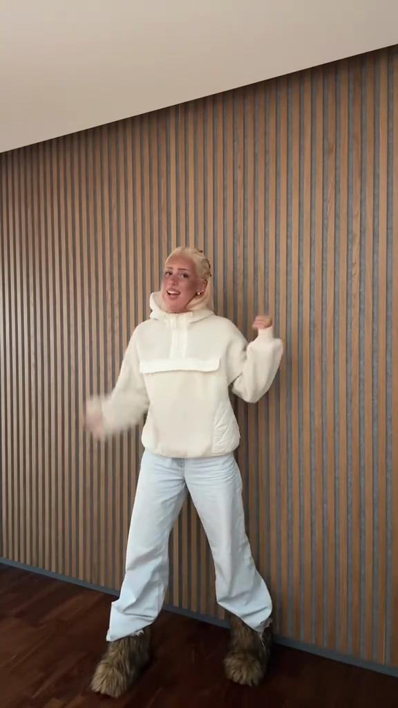 Off - White Hooded Quarter - Zip Sweatshirt