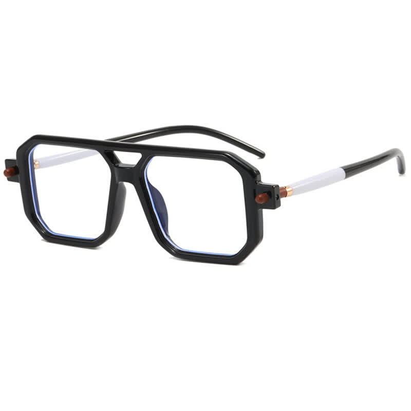 Spykay™ EG26767 Double Bridges Square Frame Glasses