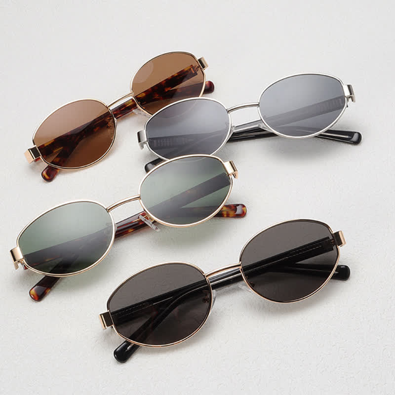 Spykay™ SG60768 Unisex Oval Frame Retro Sunglasses with Nylon Lense