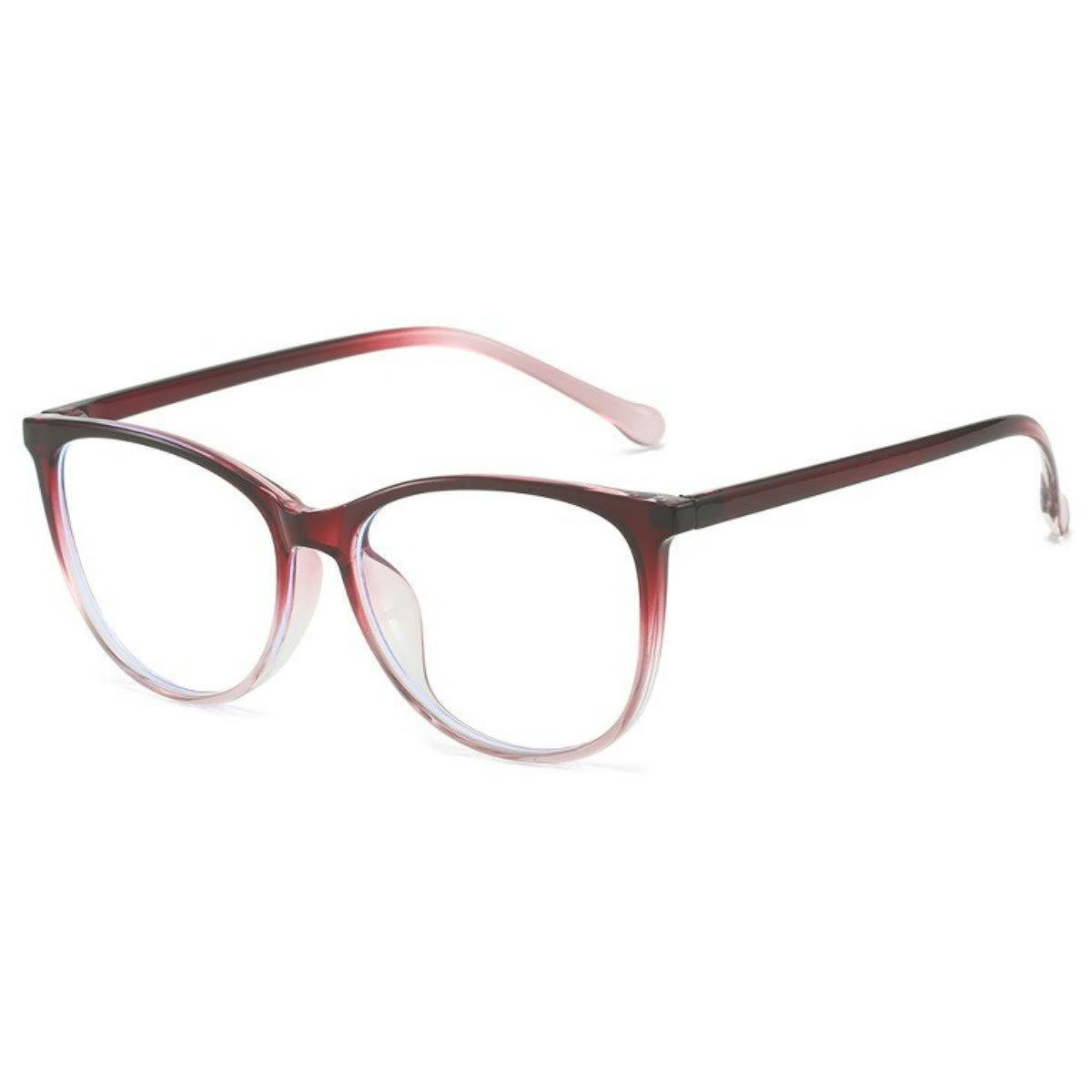 Spykay™ EG1012 Women's Round PC Frame Personality Fashion Clear Lens Glasses With Gradient Tint Clear Glasses Accessories