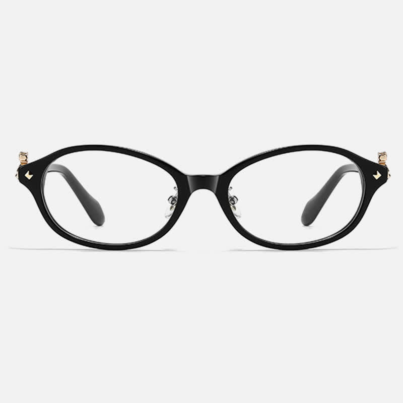 Spykay™ EG26800 Classic Retro Saturn Decor Oval Frame Anti-blue Light Glasses