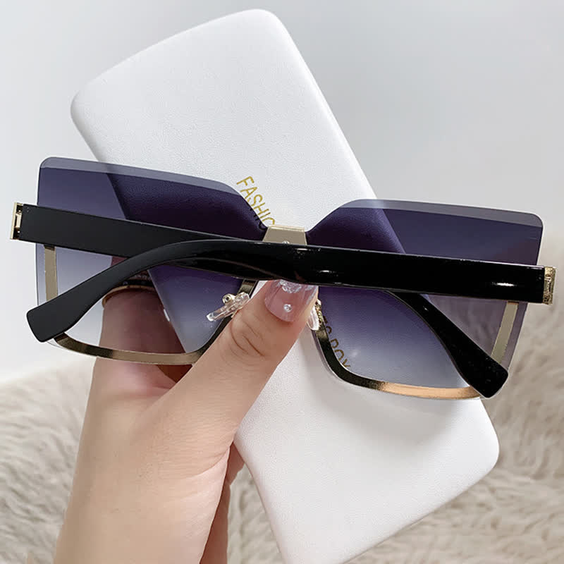 Spykay™ SG60862 Unisex Square Rimless Oversized Sunglasses