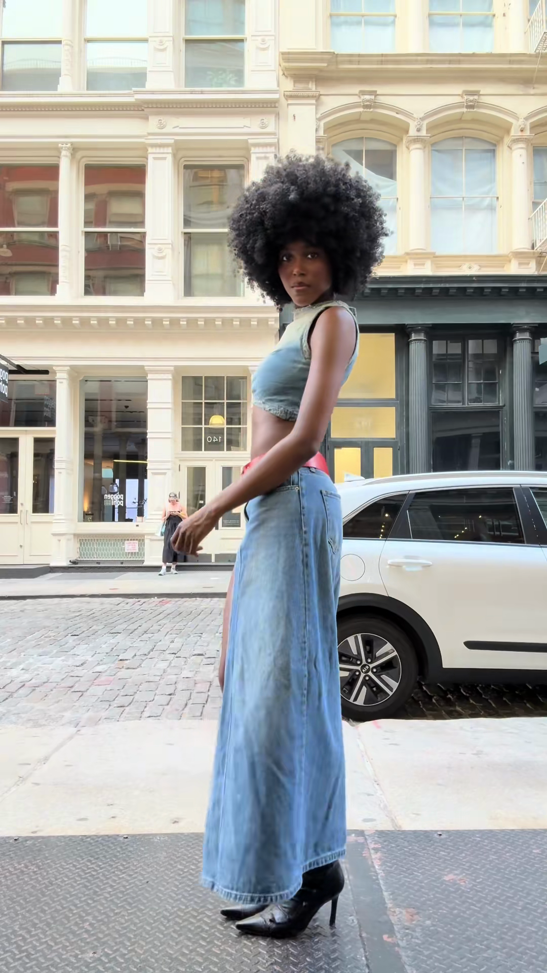 Denim Two - Piece Outfit Set