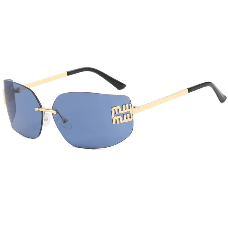 Spykay™ SG60676 Y2K Rectangle Frame Rimless Sunglasses