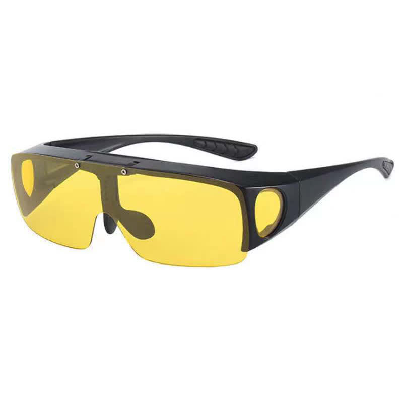 Spykay™ SG60962 Fit Over Glasses Clip-On Lenses Polarized Sunglasses for Driving&Cycling