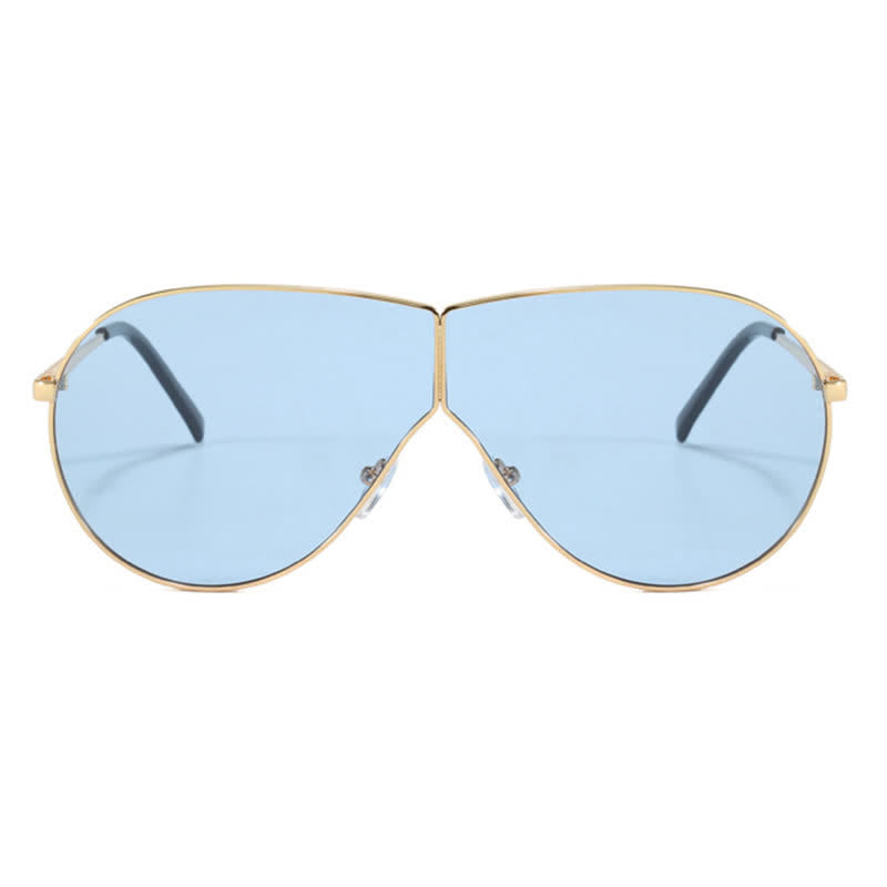 Spykay™ SG60915 Hipster One-piece Metal Temples Aviator Sunglasses