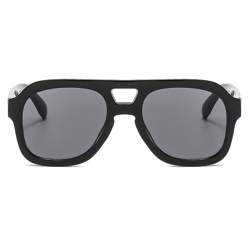 Spykay™ SG60832 Double Bridges Thick Frame Hipster Aviator Sunglasses