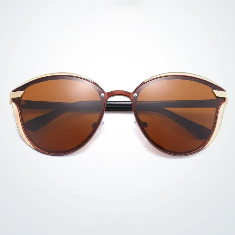 Spykay™ SG60950 Polarized Vintage Round Frame Mirror Lenses Trendy Sunglasses