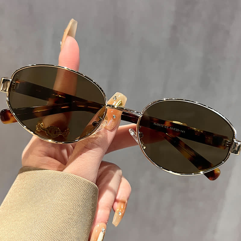 Spykay™ SG60768 Unisex Oval Frame Retro Sunglasses with Nylon Lense