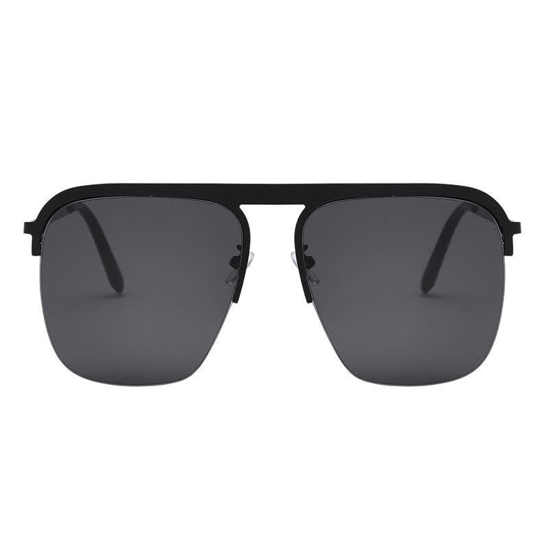 Spykay™ SG60864 Square Frame Semi-Rimless Oversized Sunglasses