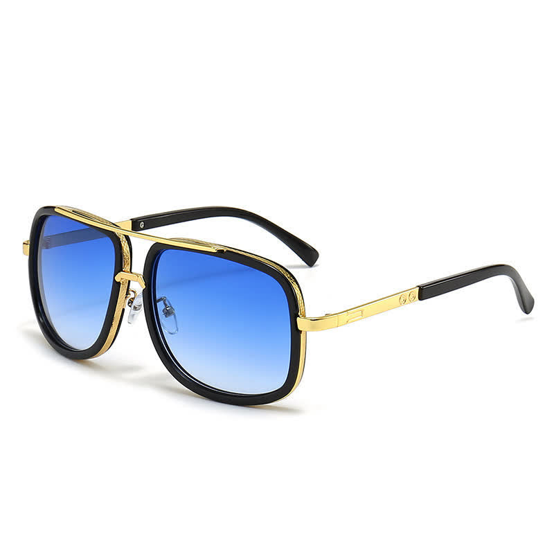 Spykay™ SG1013 Aviator Double Bridges Frame Brown Ombre Tinted Sunglasses