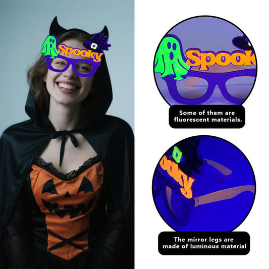 Spykay™ EG26831 Halloween Spider Ghost Pumpkin Fluorescent Glasses for Adults&Children