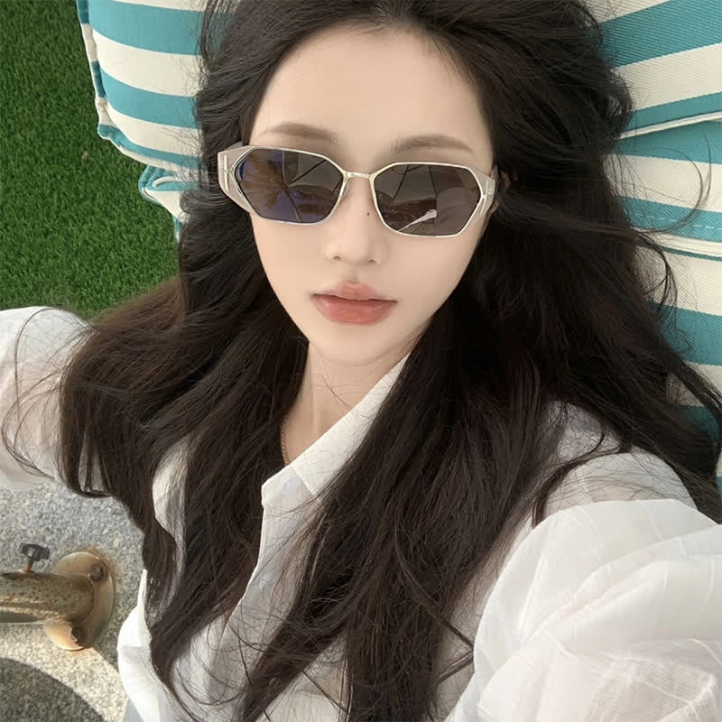 Spykay™ SG60805 Geometric Hipster Sunglasses with Nylon Lenses