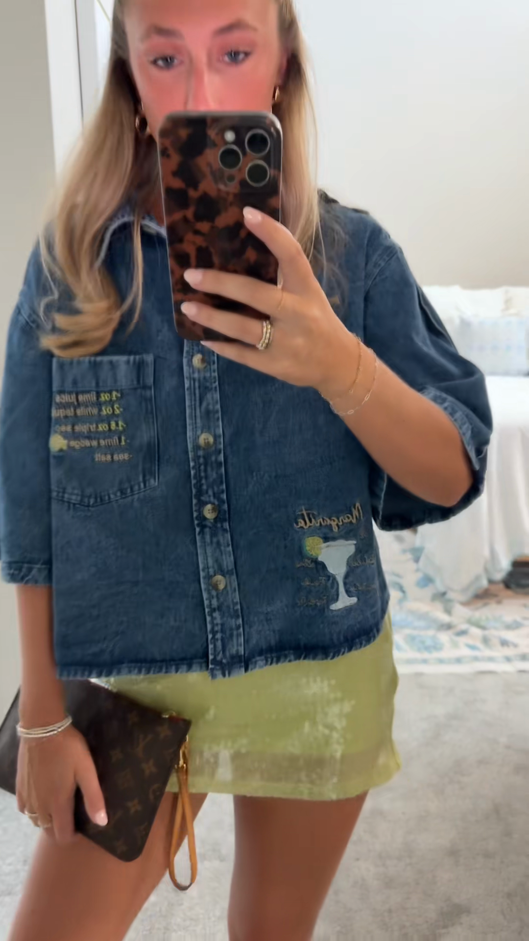 Oversized Denim Button - Up Jacket