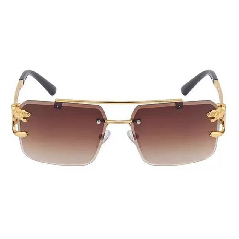 Spykay™ SG60826 Men's Cool Rimless Leopard Frame Sunglasses