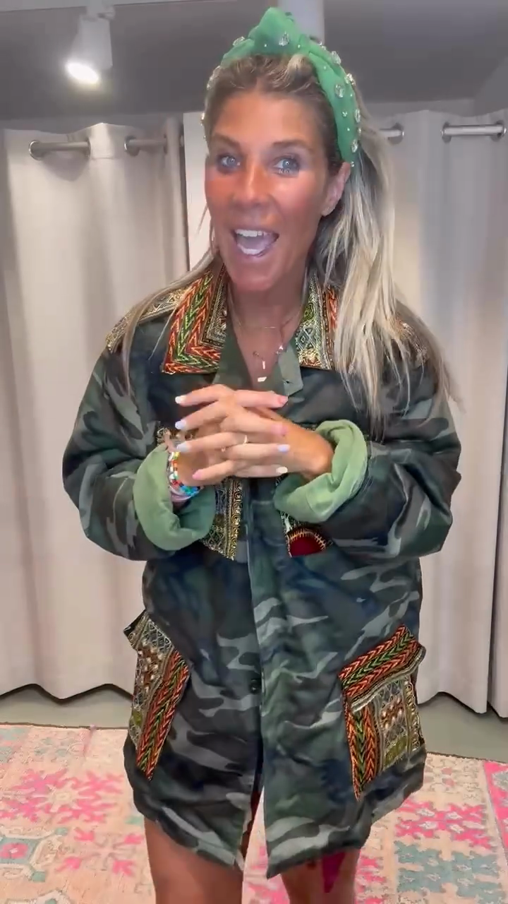 Embroidered Camouflage Jacket