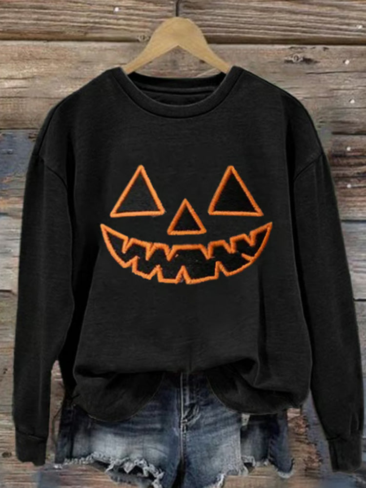 Women's Autumn Style Print Crew Neck Sweatshirt