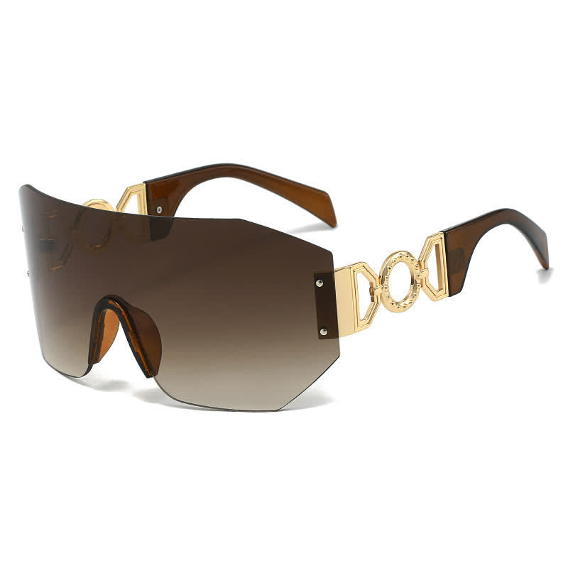 Spykay™ SG60863 One-piece Rimless Oversized Tined Sunglasses