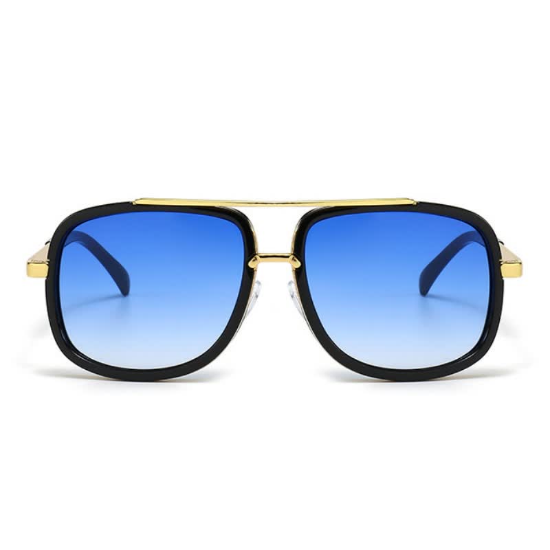 Spykay™ SG1013 Aviator Double Bridges Frame Brown Ombre Tinted Sunglasses