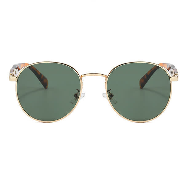 Spykay™ SG60714 Retro-Vintage Round Frame Metal Temples Sunglasses