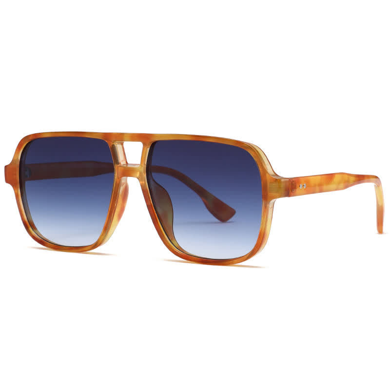 Spykay™ SG60730 Double Bridges Square Frame Vintage Sunglasses