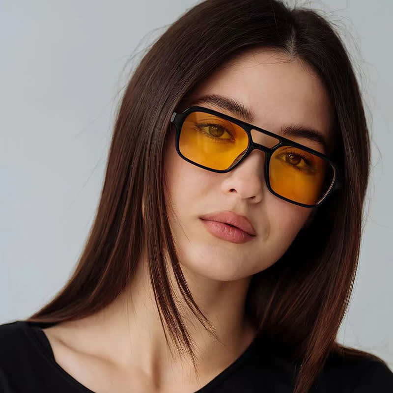 Spykay™ SG60727 Double Bridges Retro Aviator Sunglasses