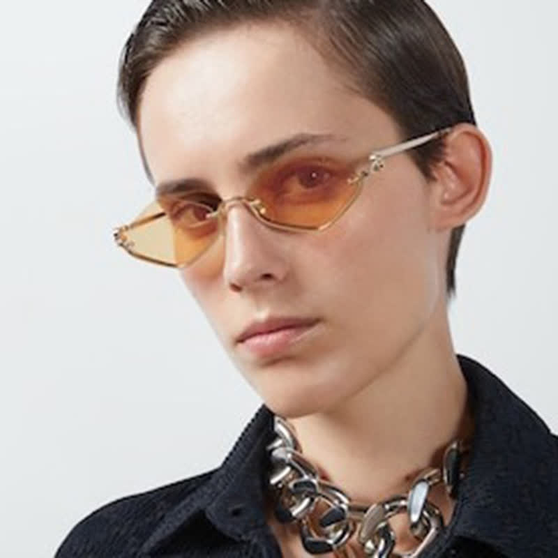 Spykay™ SG60868 Semi-Rimless Rhombus Small Frame Sunglasses