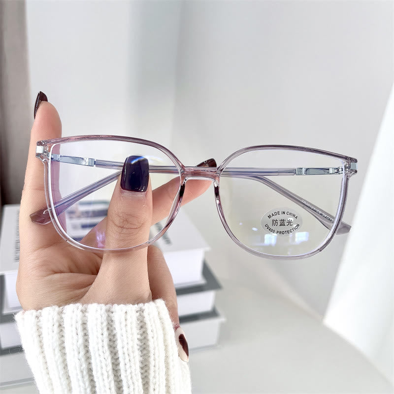 Spykay™ EG1013 Women's TR90 Oval Frame Fashion Minimalist Blue Light Blocking Glasses, Suitable For School