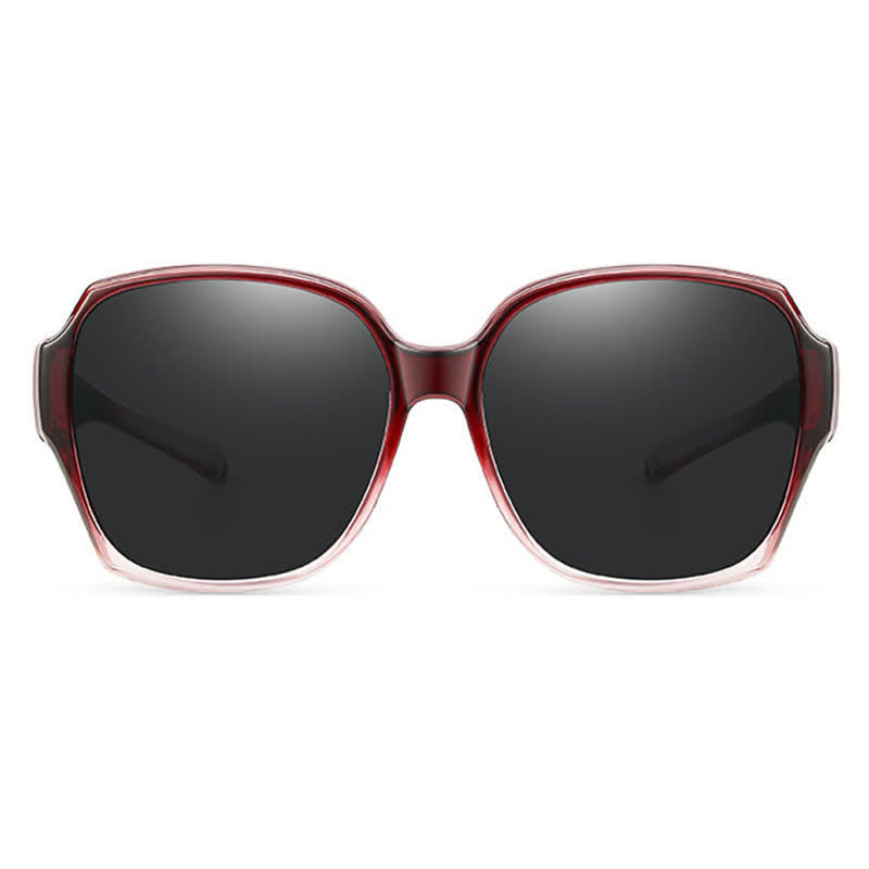 Spykay™ SG60859 Square Frame Polarized Driving Sunglasses Fit Over Glasses for Nearsighted People