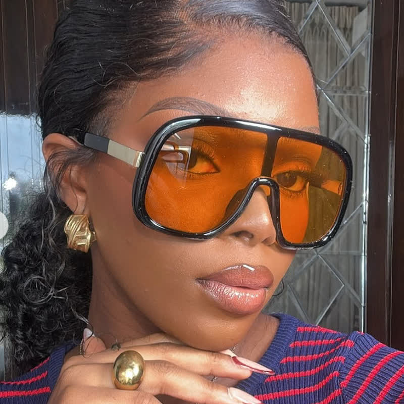 Spykay™ SG60952 Flat Top Double Bridges Oversized Trendy Aviator Sunglasses