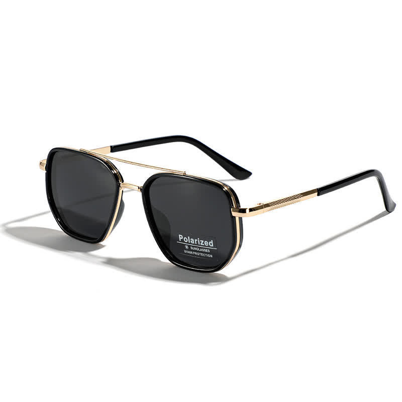 Spykay™ SG60733 Geometric Frame Double Bridges Driving Polarized Sunglasses