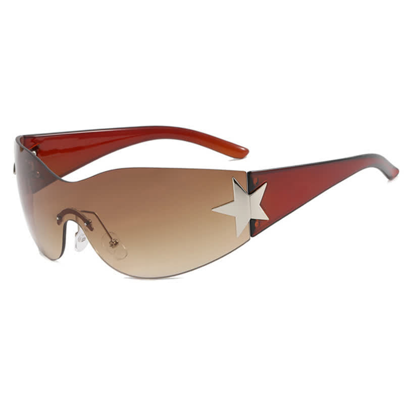 Spykay™ SG60726 Star One-piece Rimless Y2K Cyberpunk Aviator Sunglasses