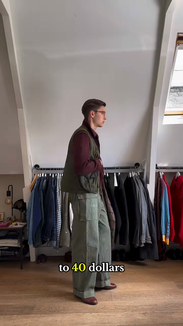 Olive Green Wide - Leg Cargo Pants