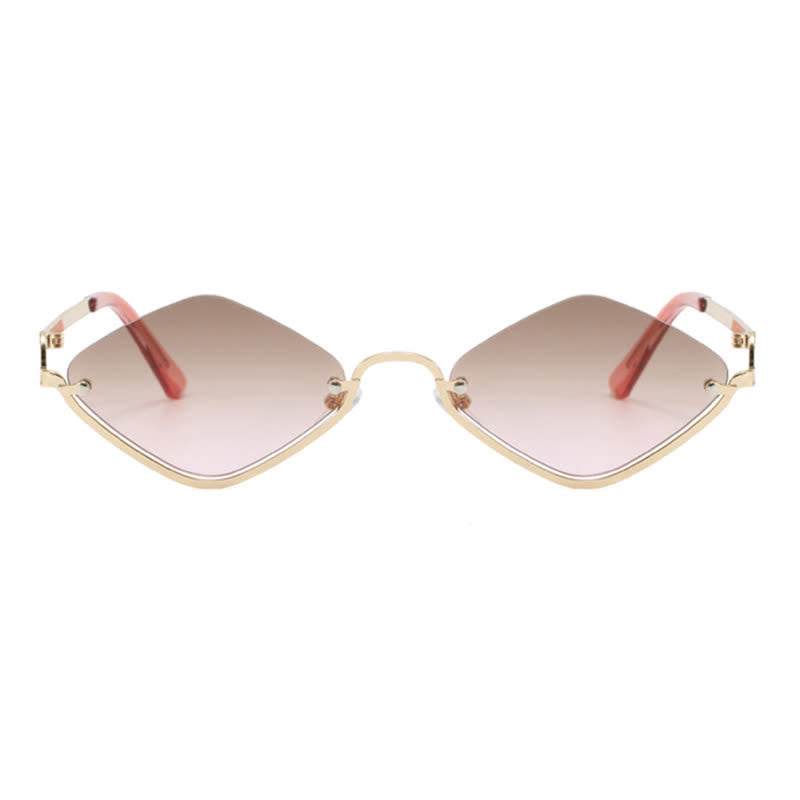 Spykay™ SG60868 Semi-Rimless Rhombus Small Frame Sunglasses