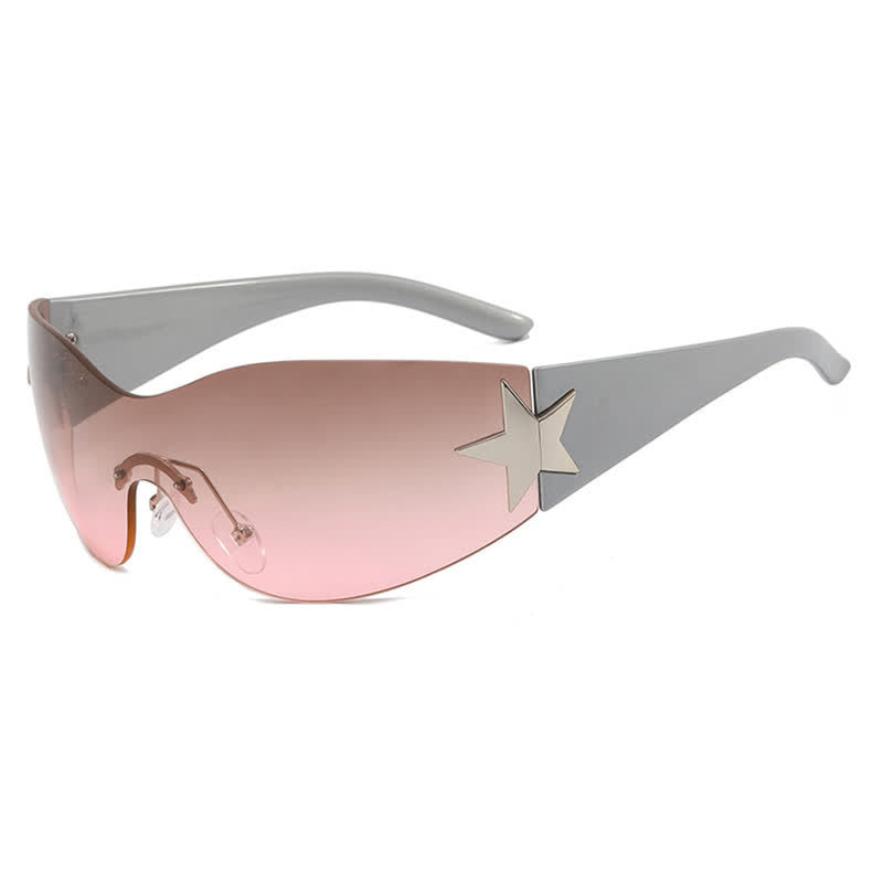 Spykay™ SG60726 Star One-piece Rimless Y2K Cyberpunk Aviator Sunglasses