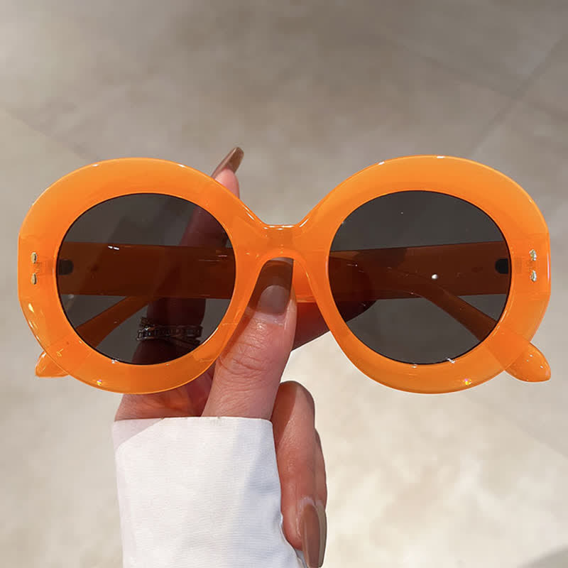 Spykay™ SG60923 Simple Oversized Round Frame Trendy Sunglasses
