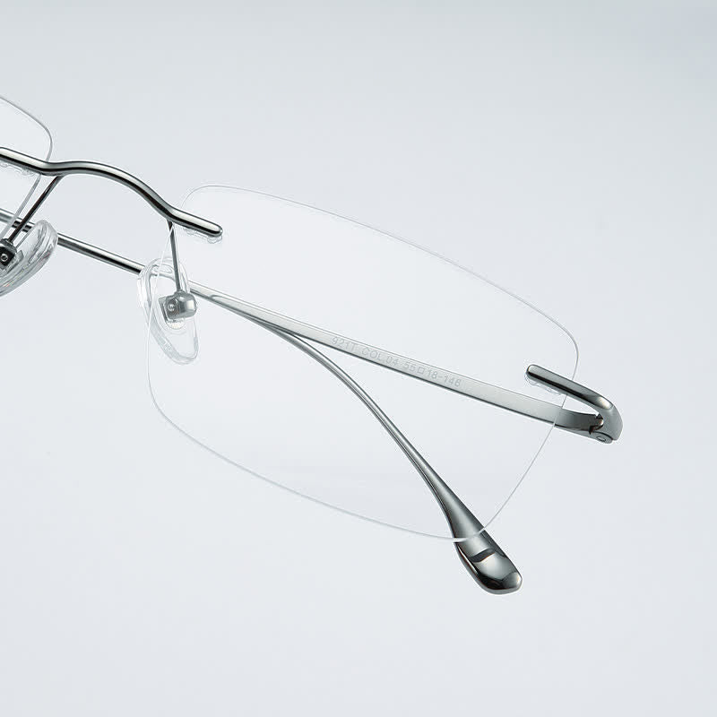 Spykay™ EG26723 Titanium Rectangle Frame Anti-blue Light Hipster Rimless Glasses