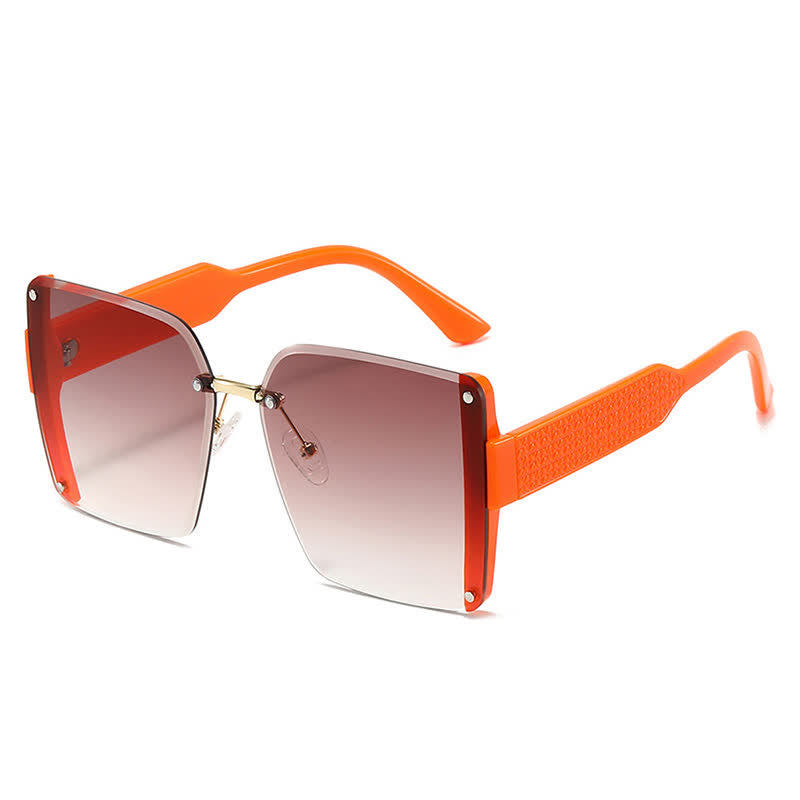 Spykay™ SG60835 Square Frame Oversized Rimless Sunglasses