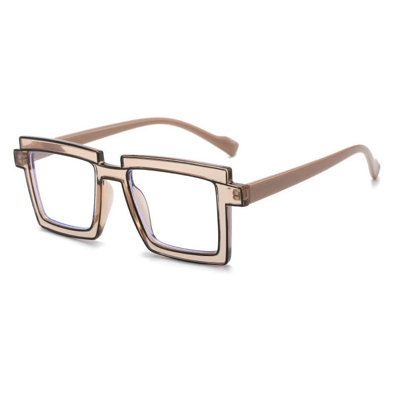 Spykay™ EG26813 Fluorescent Colorblock Square Frame Anti-blue Light Glasses