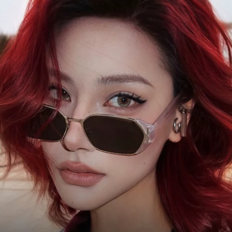 Spykay™ SG60805 Geometric Hipster Sunglasses with Nylon Lenses