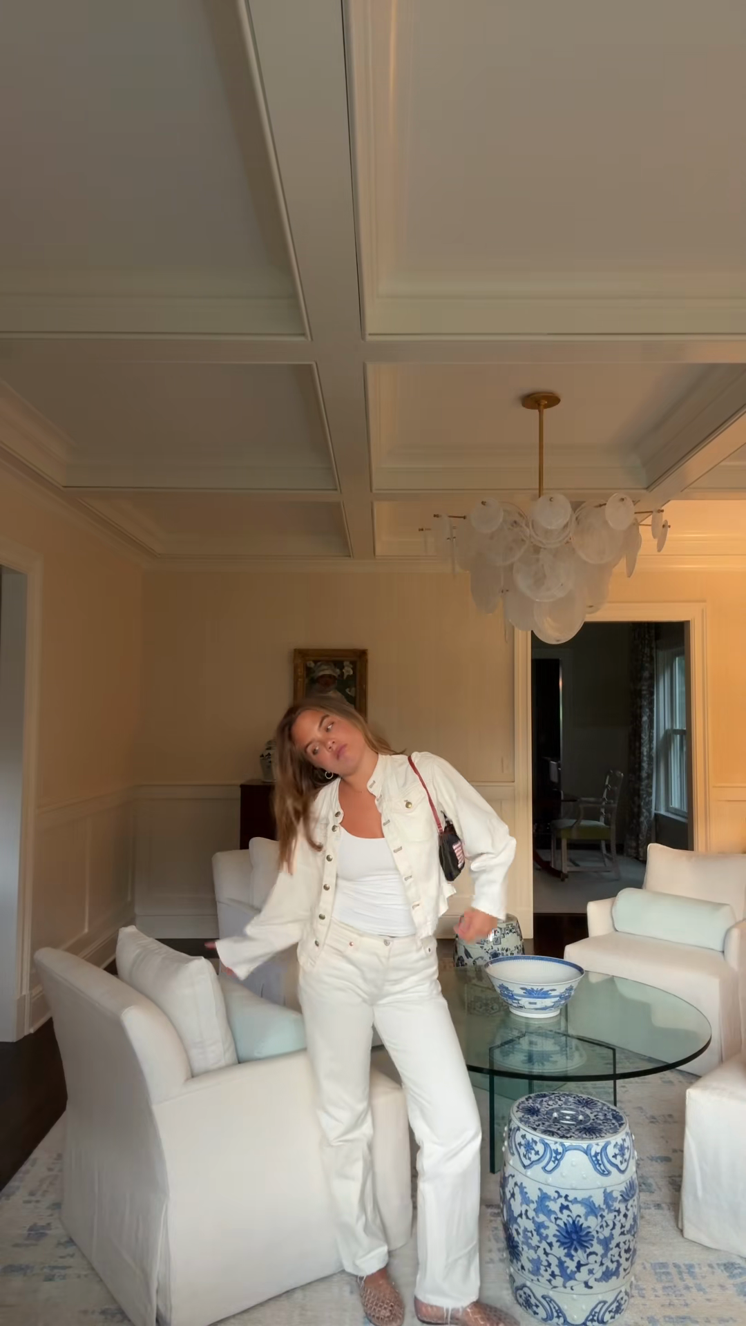 White Denim Jacket and Jeans Set