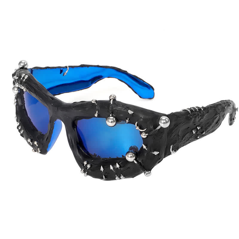 Spykay™ SG60924 CyberPunk Style Irregular Shaped Rivet Decor Sunglasses for Party