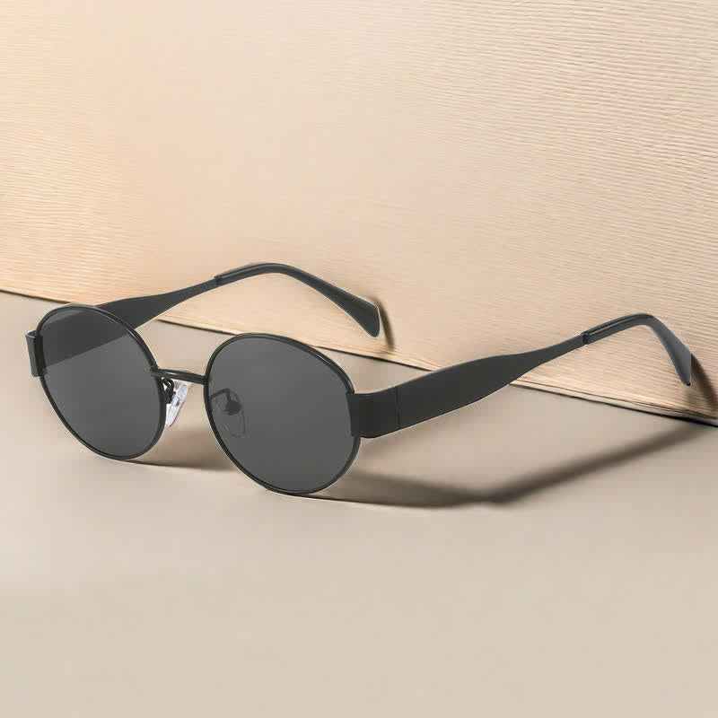 Spykay™ SG60707 Oval Frames Metal Temples Retro-Vinatge Sunglasses